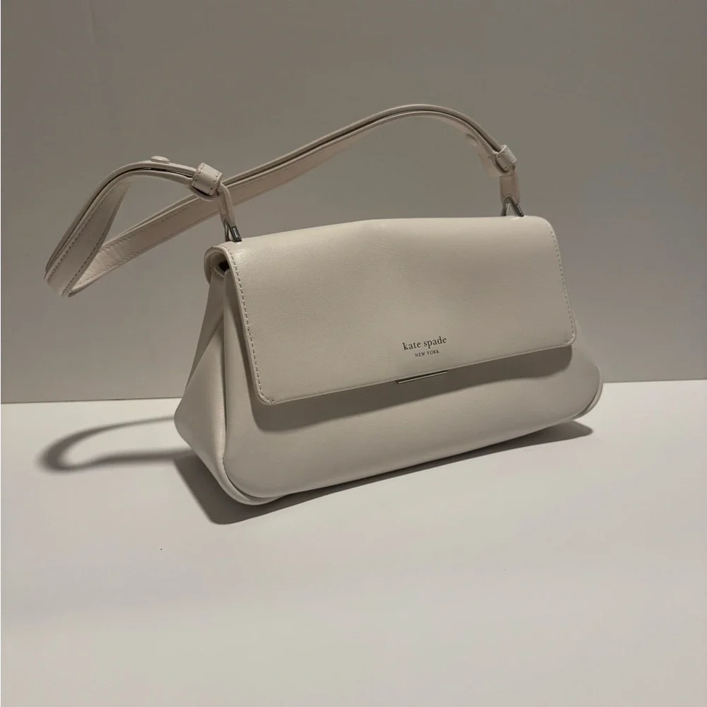 kate spade White Leather Shoulder Bag